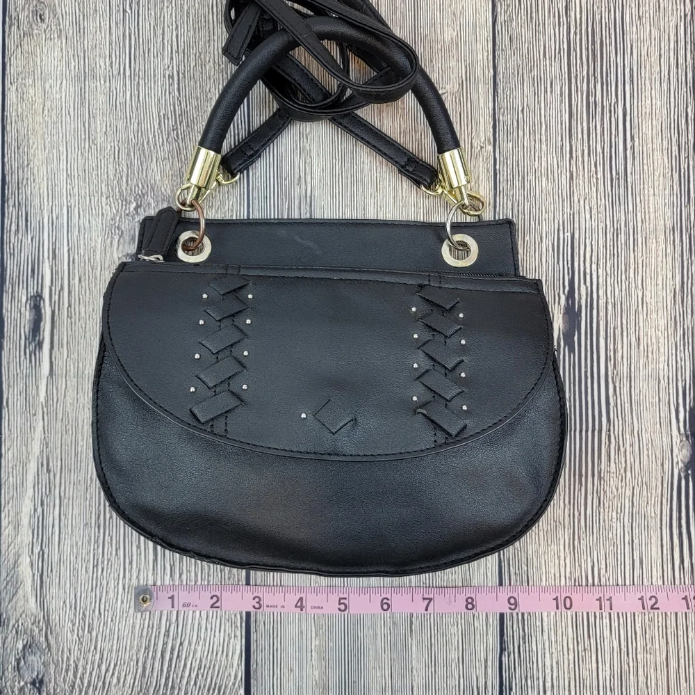 Danielle Nicole Black Crossbody Purse Handbag - Picture 10 of 13